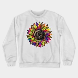 Vibrant Blooms the Tie Dye Sunflower Crewneck Sweatshirt